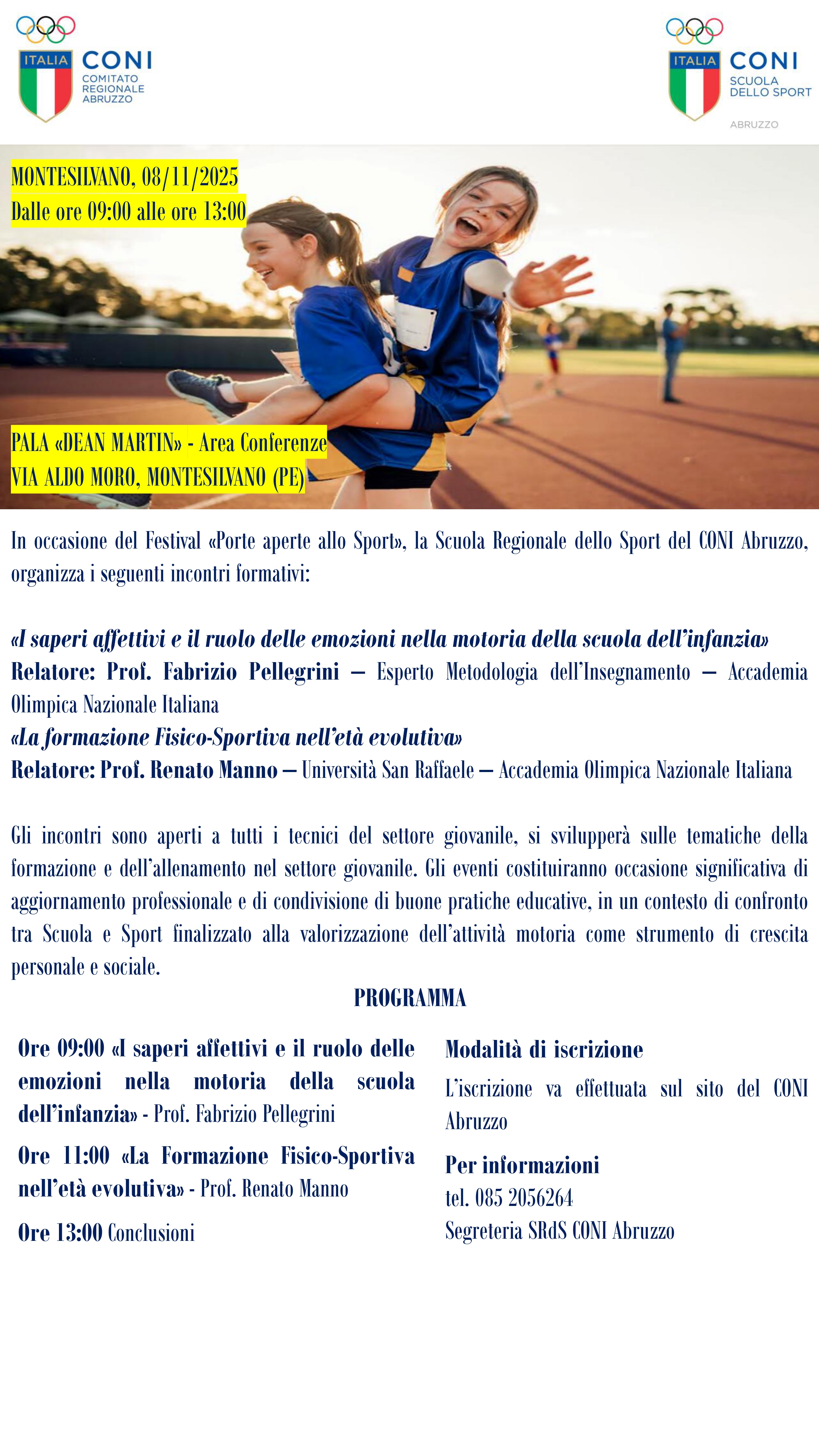 Seminari Festival dello Sport 08.11.2025